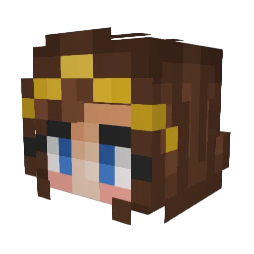 BloodWings26 Minecraft avatar head, 3D render