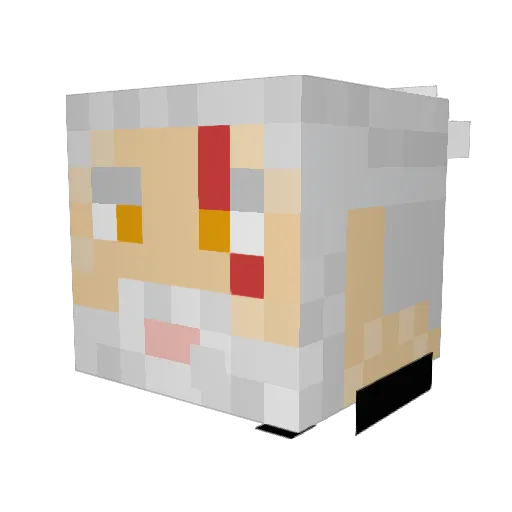 BloodWork01 Minecraft avatar head, 3D render
