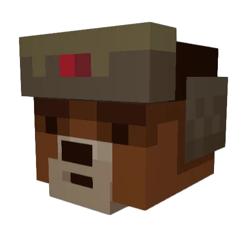 BloodZeusTV Minecraft avatar head, 3D render