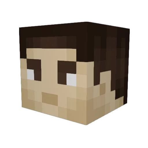 Blood_Chaos Minecraft avatar head, 3D render