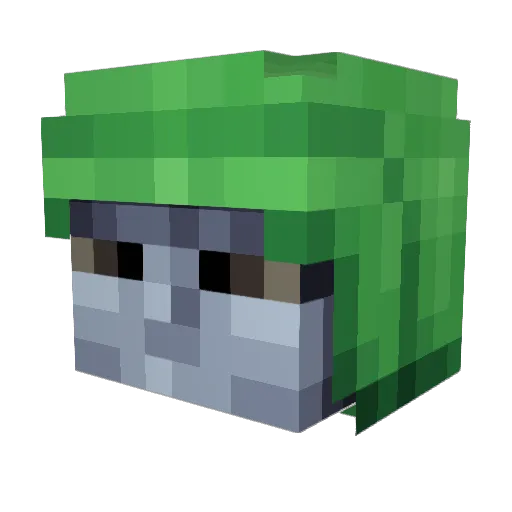 Blood_Cum Minecraft avatar head, 3D render