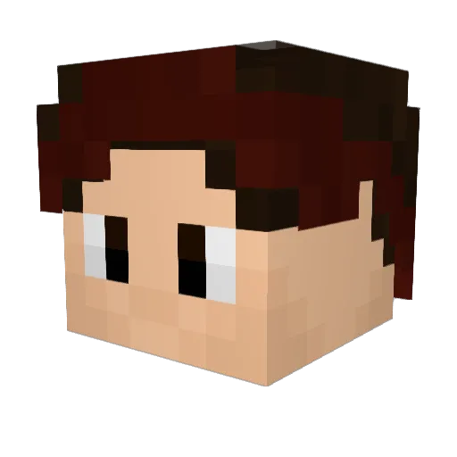 Blood_Red Minecraft avatar head, 3D render