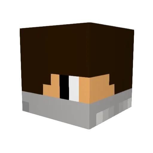 Bloodcarp Minecraft avatar head, 3D render