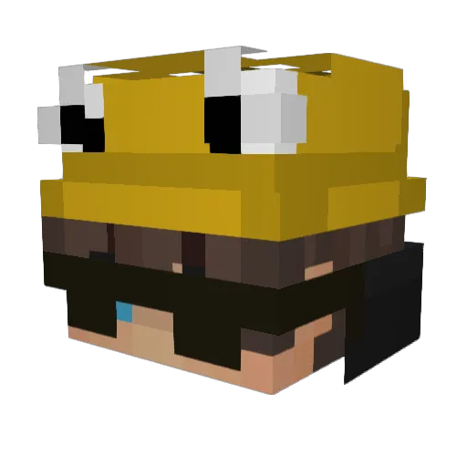 BloodetFight_ Minecraft avatar head, 3D render