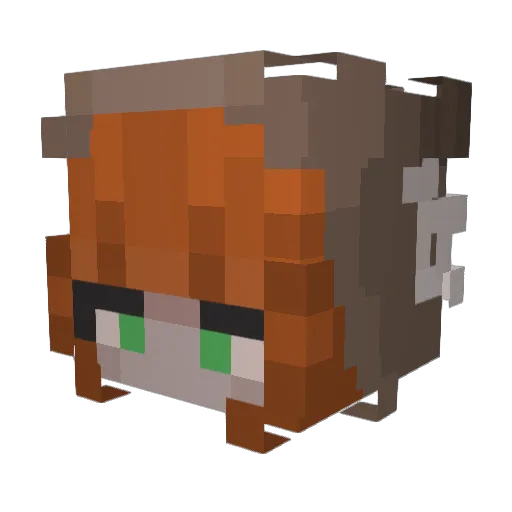 Bloodied__Rose Minecraft avatar head, 3D render