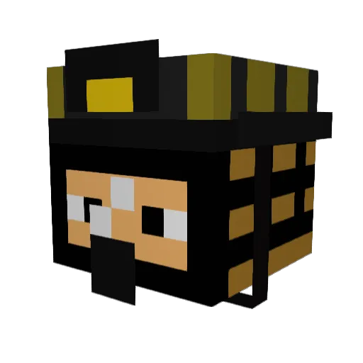 Bloodiify Minecraft avatar head, 3D render