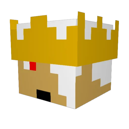 Bloodina Minecraft avatar head, 3D render