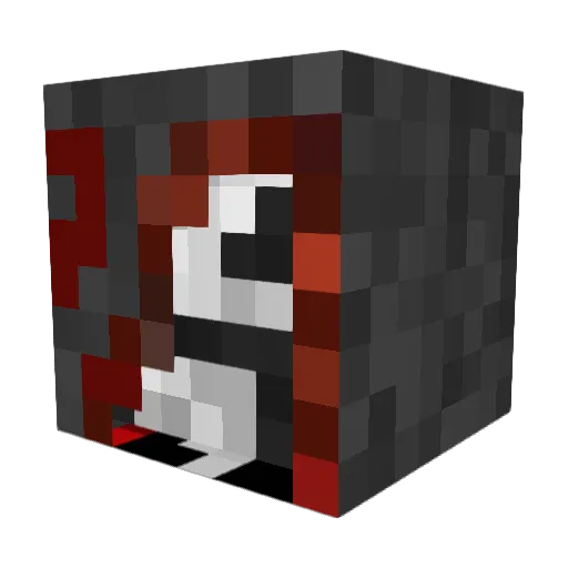 Bloodmage Minecraft avatar head, 3D render
