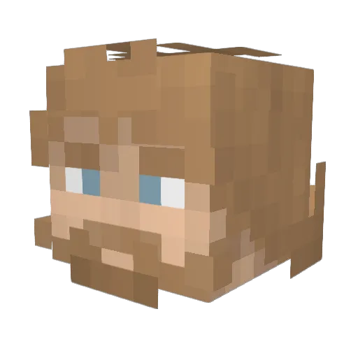 Bloodmoon Minecraft avatar head, 3D render