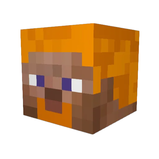 Bloodnut101 Minecraft avatar head, 3D render