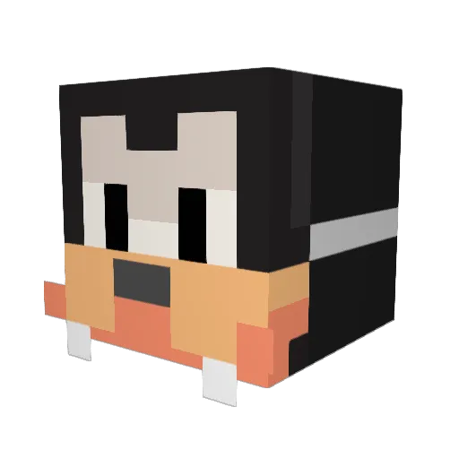 BloodoHolic Minecraft avatar head, 3D render
