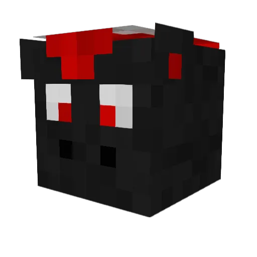 Bloodread Minecraft avatar head, 3D render