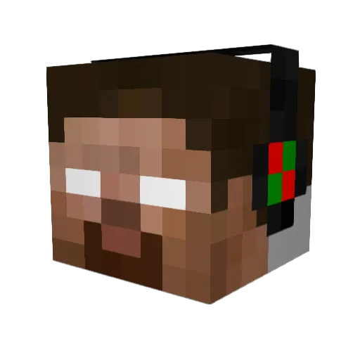 Bloodshed075 Minecraft avatar head, 3D render