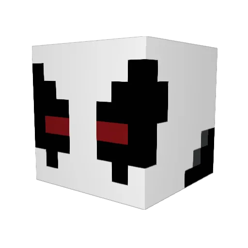 Bloodshot9 Minecraft avatar head, 3D render