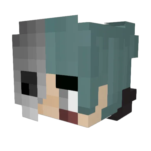 Bloodspot Minecraft avatar head, 3D render