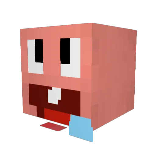 Bloodstalk10 Minecraft avatar head, 3D render