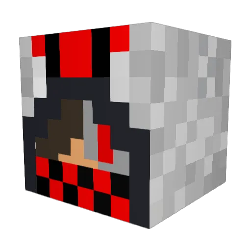 Bloodstealer2 Minecraft avatar head, 3D render