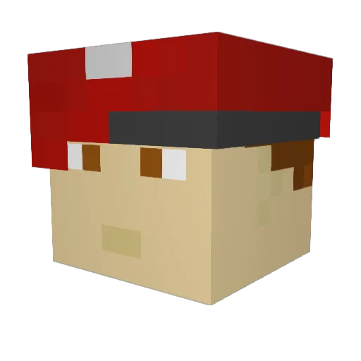 Bloodstorm Minecraft avatar head, 3D render