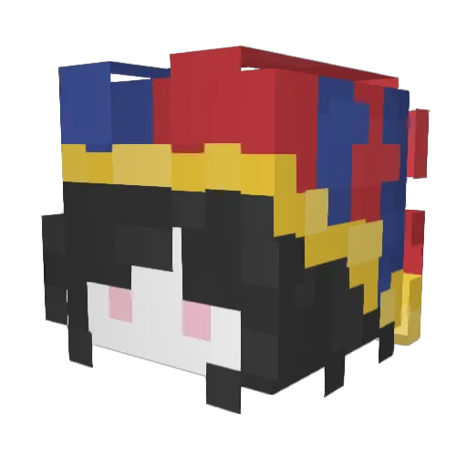 Bloodwar678 Minecraft avatar head, 3D render