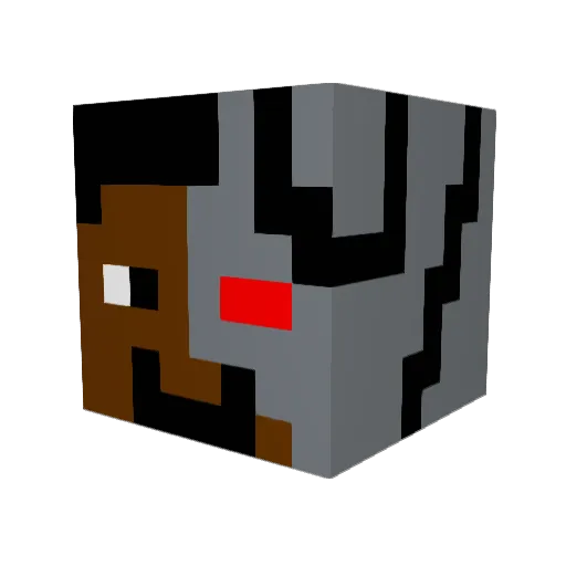 Bloodwoven Minecraft avatar head, 3D render
