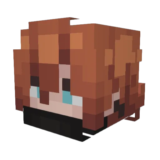 Bloody09 Minecraft avatar head, 3D render