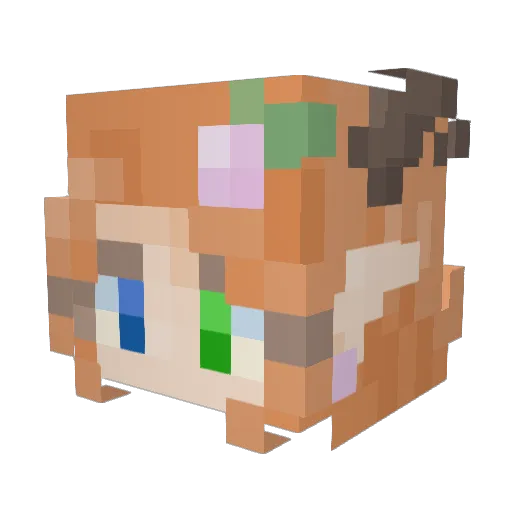 Bloody6440 Minecraft avatar head, 3D render