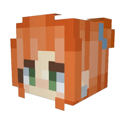 BloodyBandit36 Minecraft avatar head, 3D render