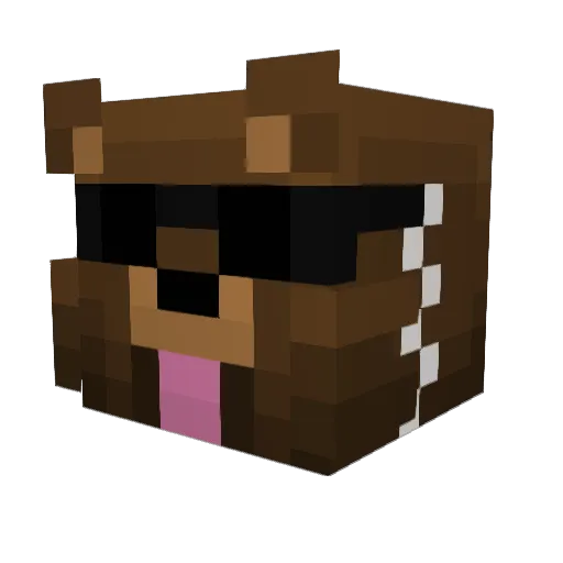 BloodyBear03 Minecraft avatar head, 3D render