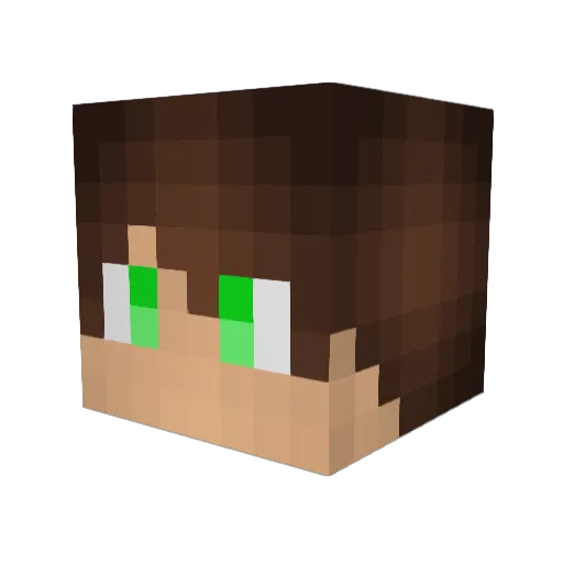 BloodyGeeker Minecraft avatar head, 3D render