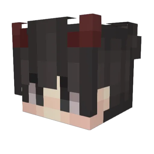 BloodyHands Minecraft avatar head, 3D render