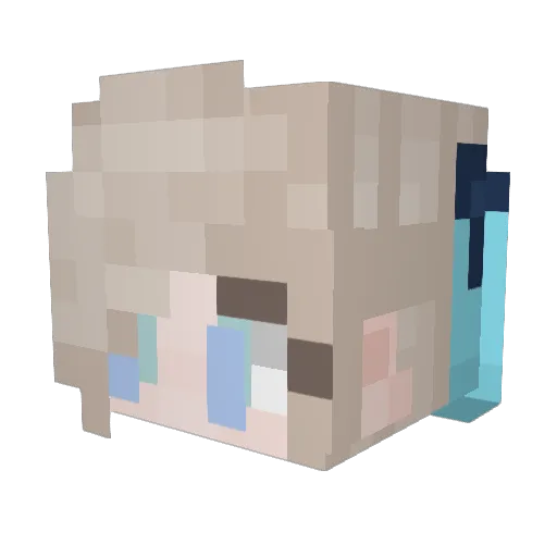 BloodyMary83 Minecraft avatar head, 3D render