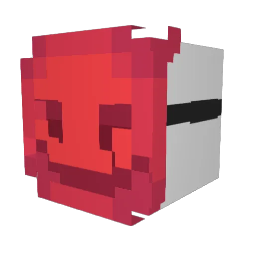 BloodyMinecraft Minecraft avatar head, 3D render