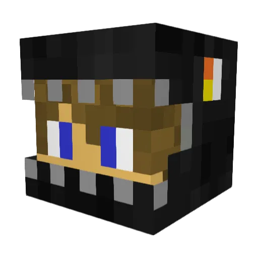 BloodyMouse Minecraft avatar head, 3D render