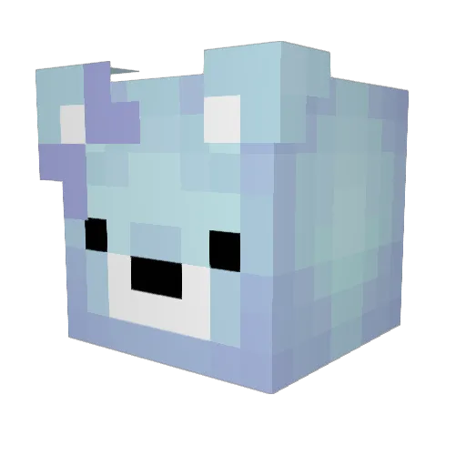 BloodyNik Minecraft avatar head, 3D render
