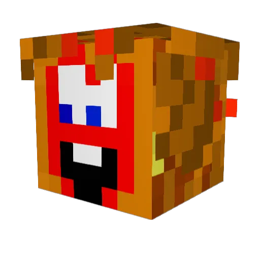 BloodyRevolution Minecraft avatar head, 3D render