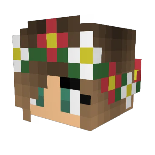 BloodySamm Minecraft avatar head, 3D render
