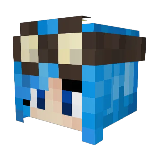 BloodySandGirl Minecraft avatar head, 3D render