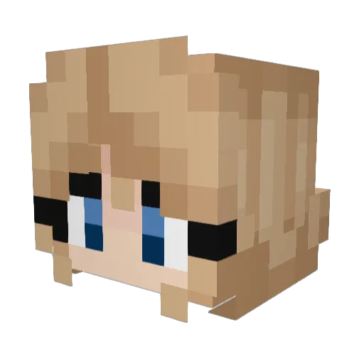 BloodyScorpion Minecraft avatar head, 3D render