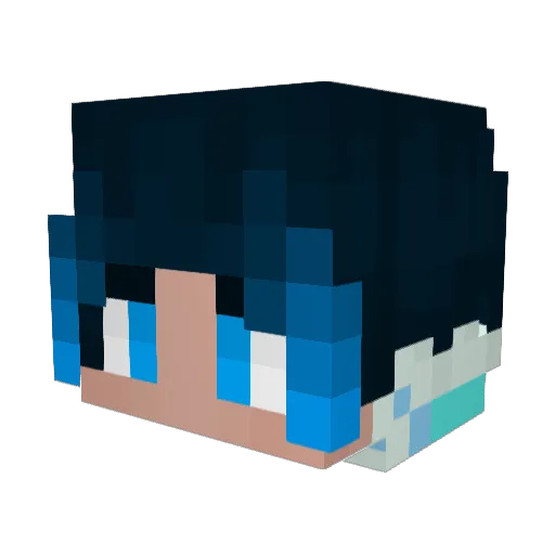 BloodyVP Minecraft avatar head, 3D render