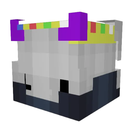 BloodyVortex Minecraft avatar head, 3D render