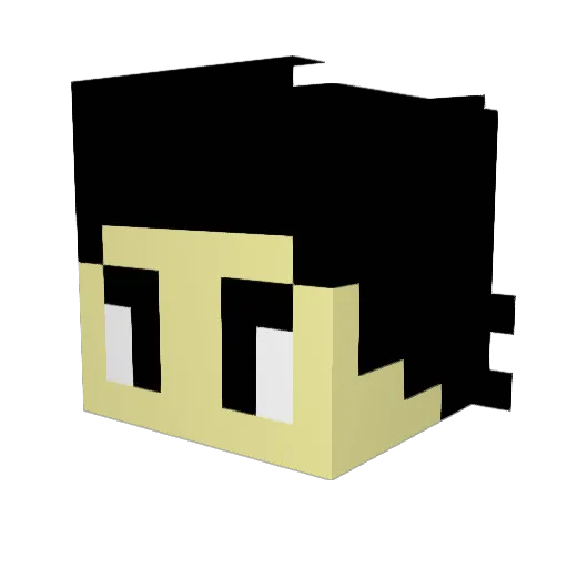 Bloodybrineee Minecraft avatar head, 3D render