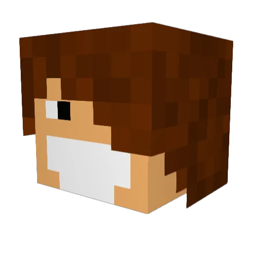 Bloodziu_ Minecraft avatar head, 3D render