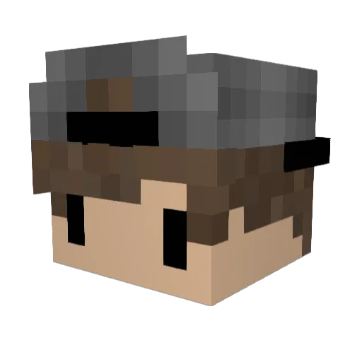 BloogeMaster Minecraft avatar head, 3D render