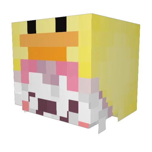 BlookyBoi Minecraft avatar head, 3D render