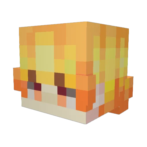 Bloom0906 Minecraft avatar head, 3D render