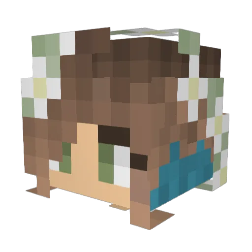 Bloom13 Minecraft avatar head, 3D render
