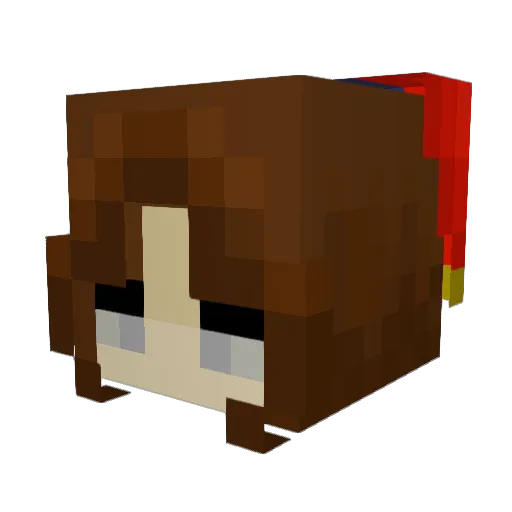 BloomMari Minecraft avatar head, 3D render