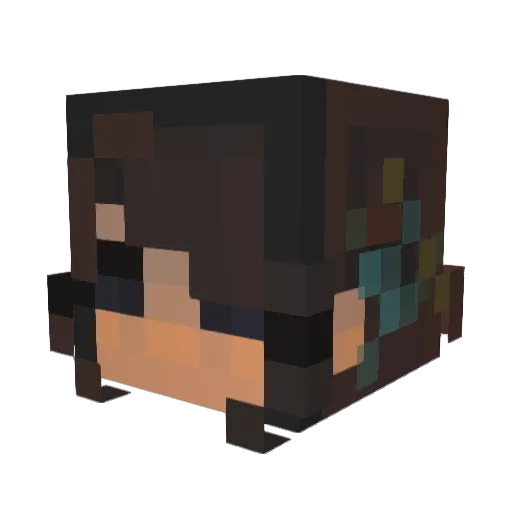Bloomerparty Minecraft avatar head, 3D render