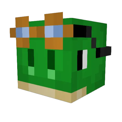 BloomingGotcha Minecraft avatar head, 3D render