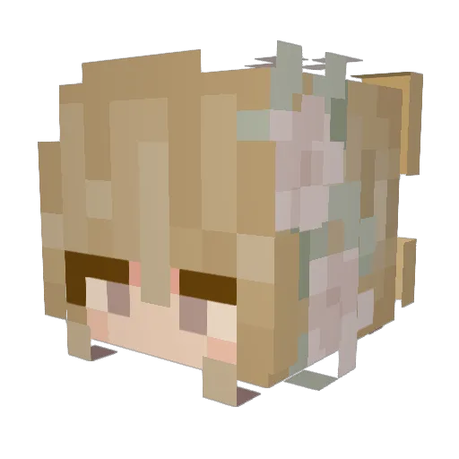 Bloomix Minecraft avatar head, 3D render